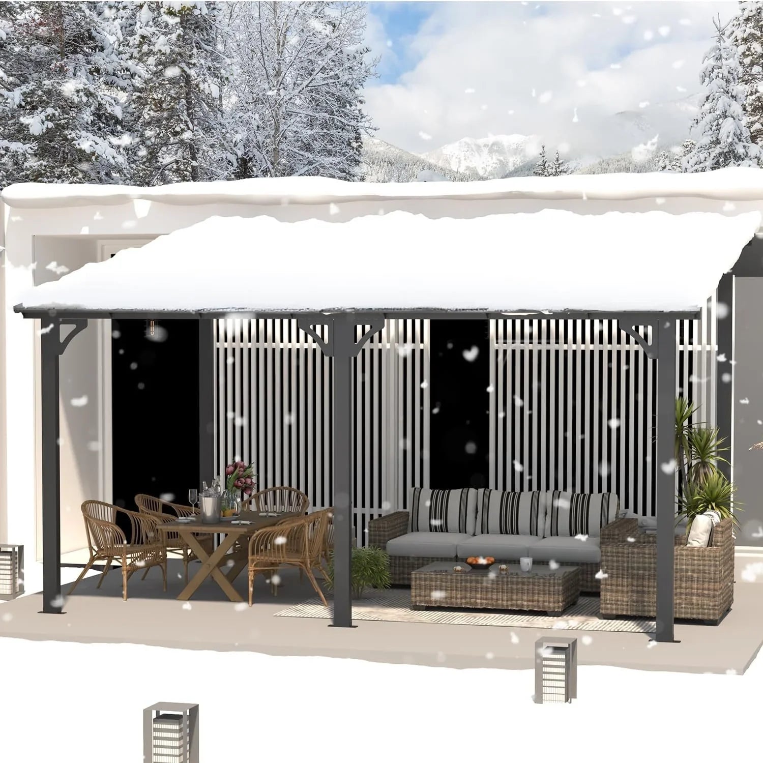 Aecojoy Aluminum Pergola with Canopys