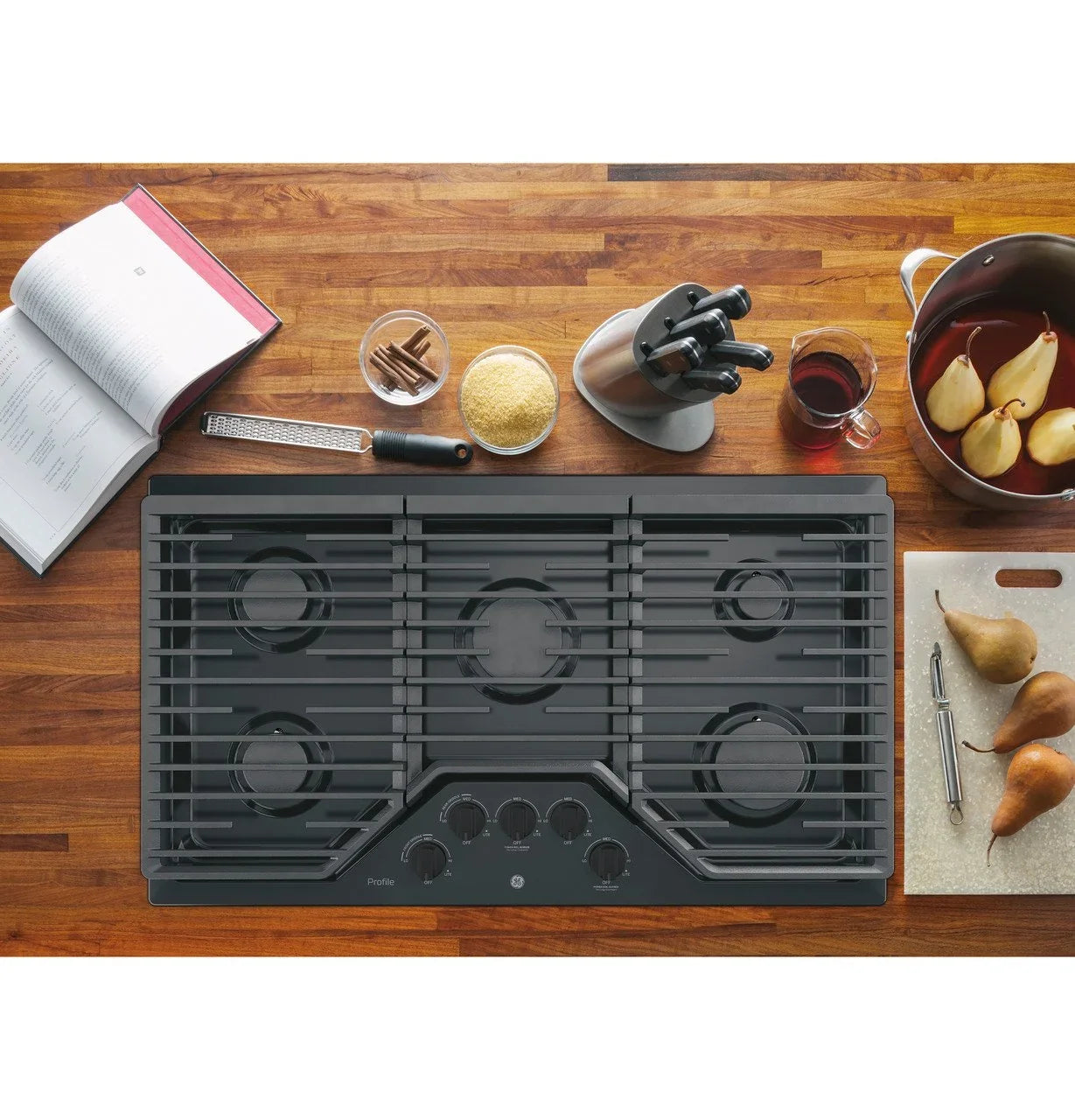 GE Profile Series 36″ Built-In Gas Cooktops PGP7036DLBB