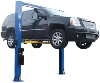ATLAS Automotive Equipment 9OHSC-SS 2-Post Vehicle Overhead Lift, 11’9” Minimum Ceiling Height, 9,000lb Capacity, Clear Floor, 11’10” Height, 3-Stages Front and 2-Stage Rear Arms, for DIY/Hobbyists