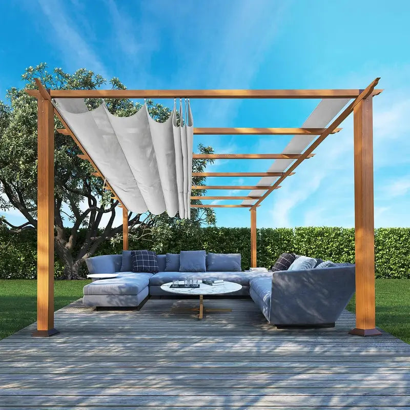 Florence Aluminum Pergola with Canopy Paragons Outdoor