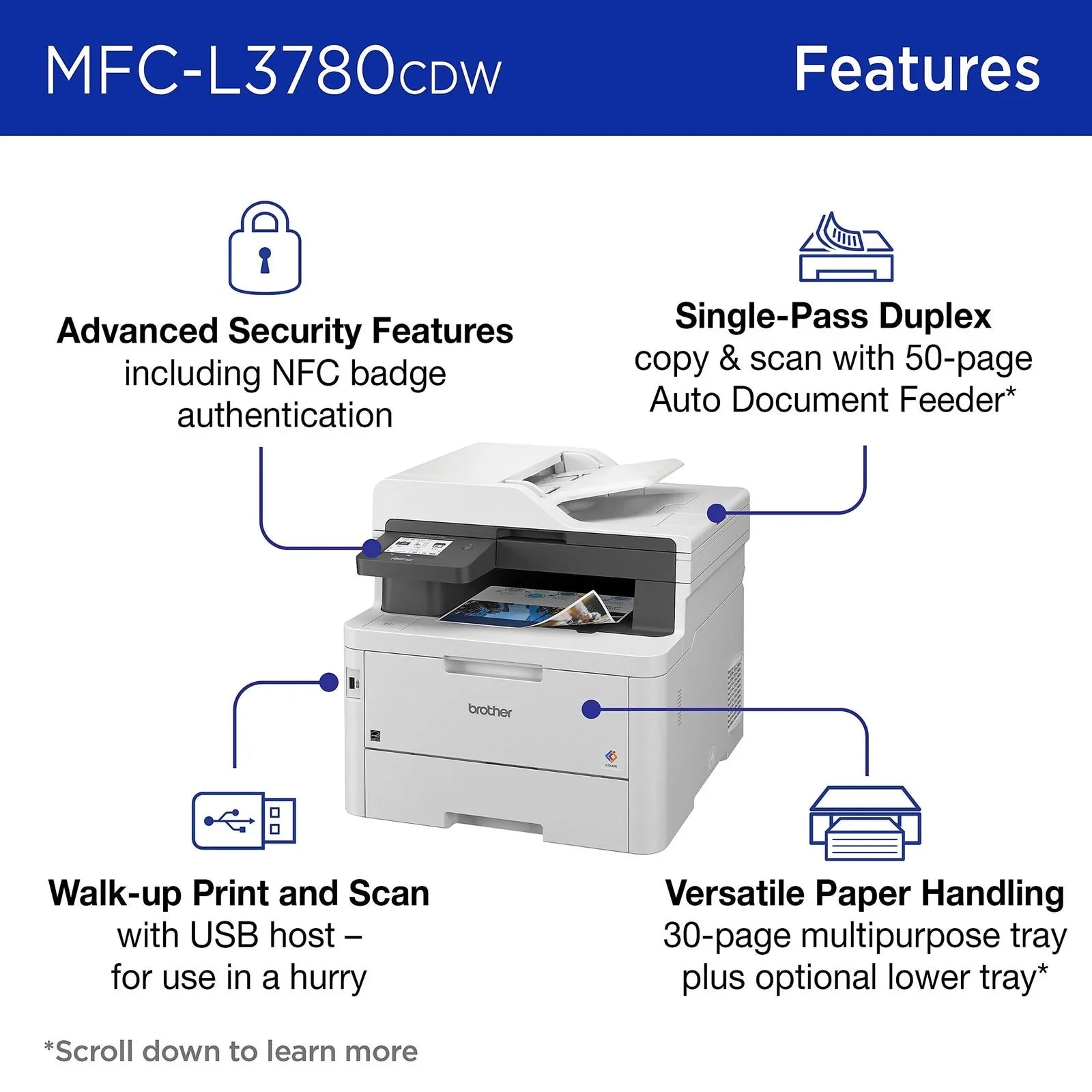 Brother MFC-L3780CDW Wireless Laser Color Printers