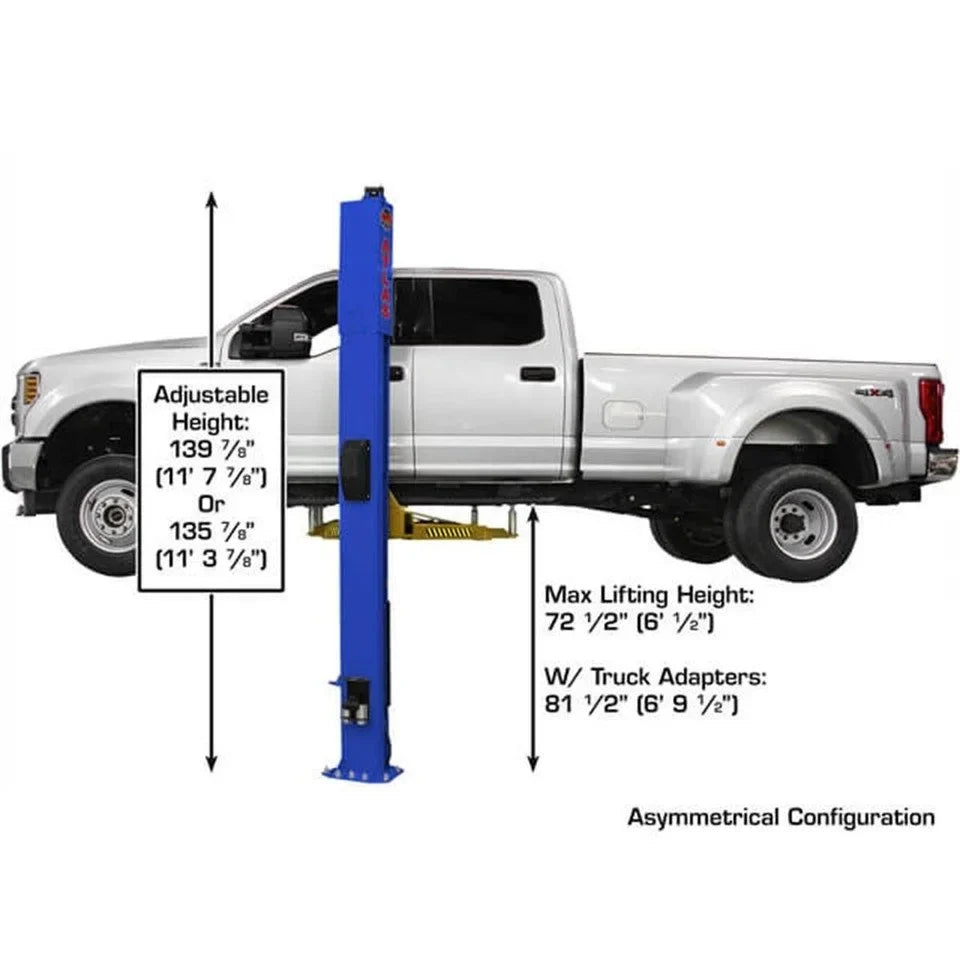 Atlas Equipment Platinum PVL10 ALI Certified Commercials Overhead 10,000 lb. Capacity 2-Post Lift