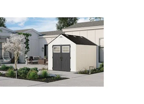 Suncast Tremont 8 ft. x 10 ft. Storage Shed with Floors – Ice Cube|BMS8125
