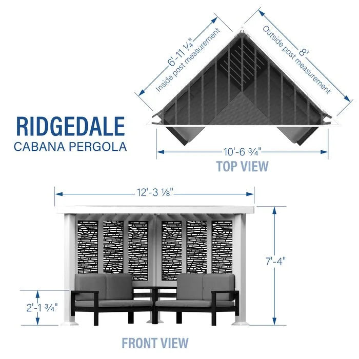 Backyard Discovery Ridgedale Modern Steels Cabana Pergola
