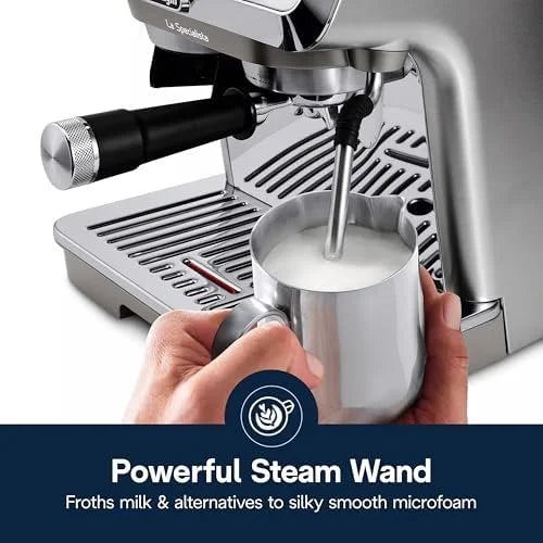 De’Longhi La Specialista Arte Evo Espresso Machine – Compact Cold Brew Coffee Maker with Grinder, Milk Steam Wand/Frother &amp; Tamping Tools – Home Barista Kit for Lattes, Cappuccinos, Iced Coffees