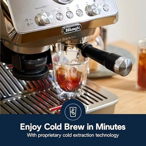 De’Longhi La Specialista Arte Evo Espresso Machine – Compact Cold Brew Coffee Maker with Grinder, Milk Steam Wand/Frother &amp; Tamping Tools – Home Barista Kit for Lattes, Cappuccinos, Iced Coffees