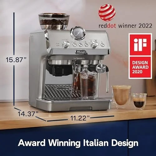 De’Longhi La Specialista Arte Evo Espresso Machine – Compact Cold Brew Coffee Maker with Grinder, Milk Steam Wand/Frother &amp; Tamping Tools – Home Barista Kit for Lattes, Cappuccinos, Iced Coffees