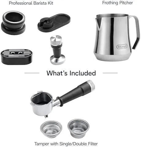 De’Longhi La Specialista Arte Evo Espresso Machine – Compact Cold Brew Coffee Maker with Grinder, Milk Steam Wand/Frother &amp; Tamping Tools – Home Barista Kit for Lattes, Cappuccinos, Iced Coffees