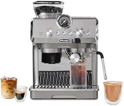 De’Longhi La Specialista Arte Evo Espresso Machine – Compact Cold Brew Coffee Maker with Grinder, Milk Steam Wand/Frother &amp; Tamping Tools – Home Barista Kit for Lattes, Cappuccinos, Iced Coffees