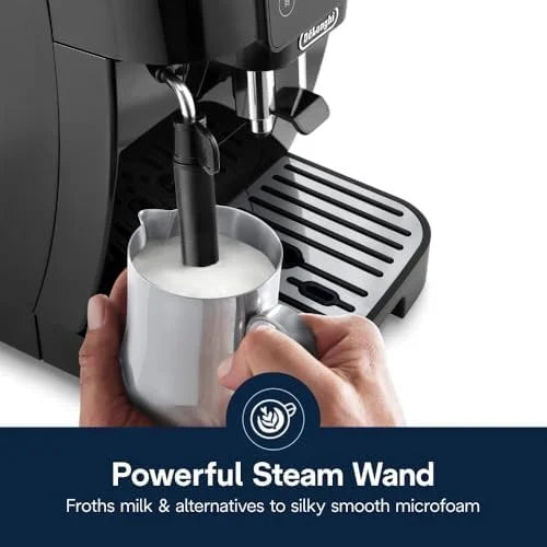 De’Longhi Magnifica Start Automatic Espresso Machine with Manual Milk Frother &amp; Built in Grinder – 3 One-Touch Recipes, Easy-to-Clean, Home Barista Coffee Maker for Lattes, Cappuccino, Iced Coffees