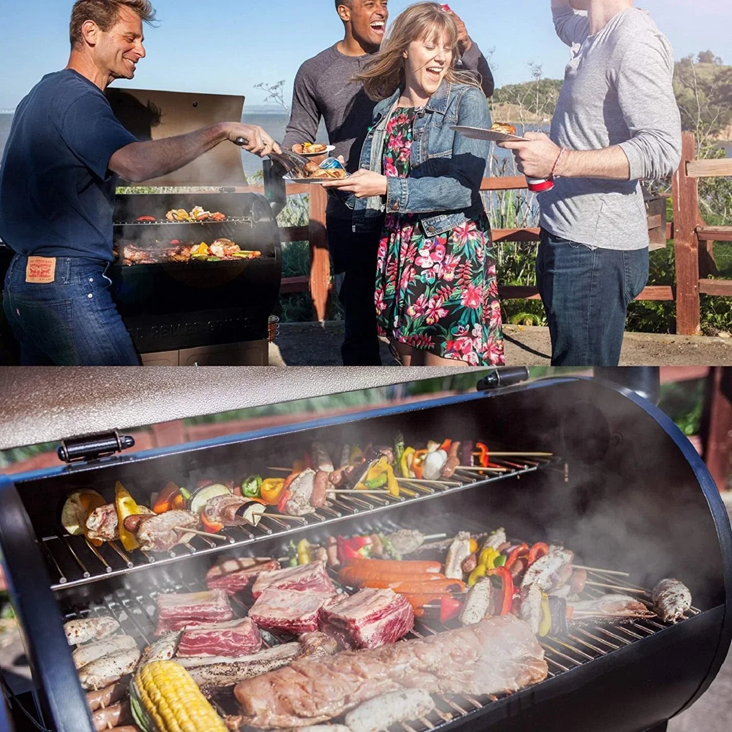 Z Grills Wood Pellet Ultimate 8-in-1 Smoker Grills 1000E