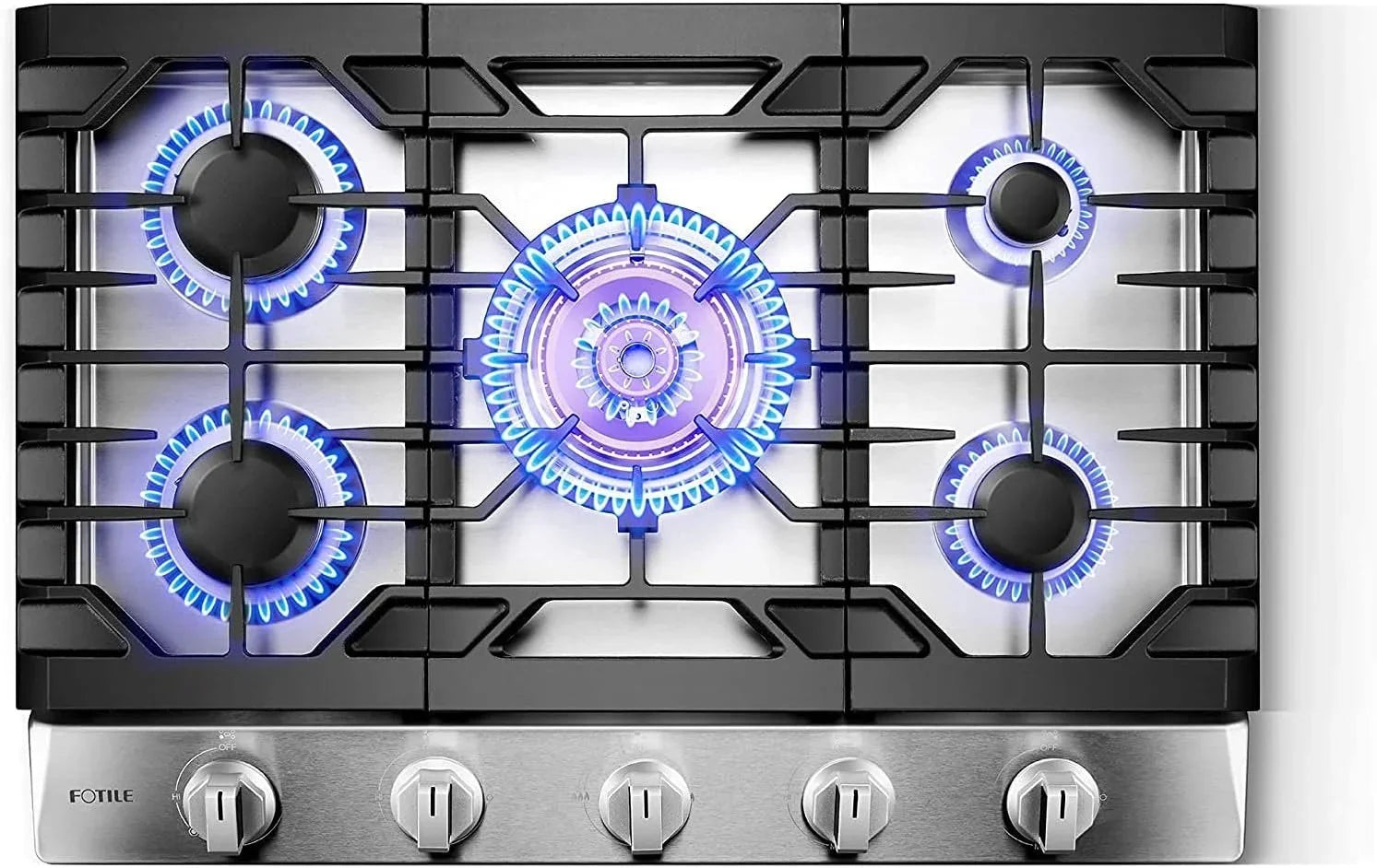 Fotile 30″ Tri-Ring Gas Cooktops GLS30501