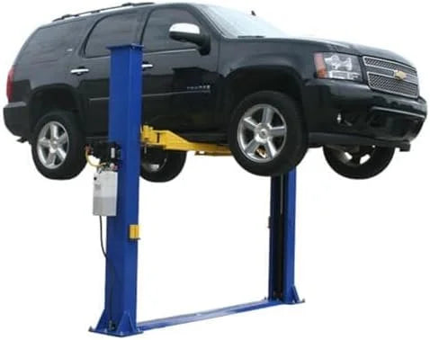 ATLAS Automotive Equipment 9KBPX 2-Post Lift/Hoist, Baseplate Style, 9’6″ Minimum Ceiling Height, 9,000lb Capacity, Symmetric Arms, Dual Hydraulic Chain Drives Cylinders, for Low Ceiling Home Use