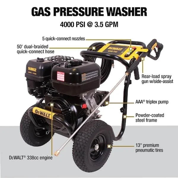 DeWalt 4000 PSI 3.5 GPM Cold Water Gas Pressure Washers