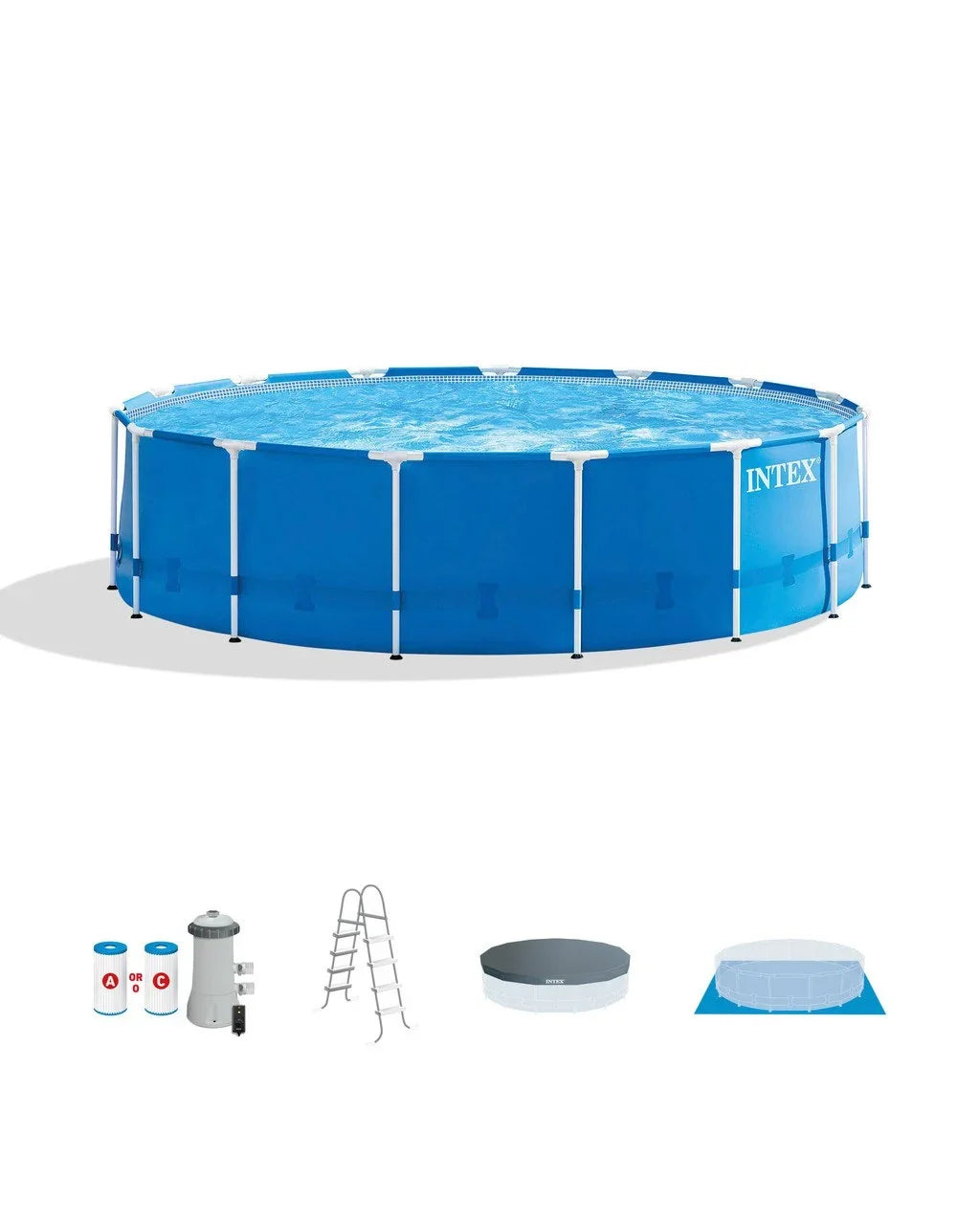 Intex 15ft x 48in Metal Frame Pool Sets