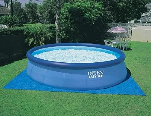Intex 18′ x 48″ Inflatable Above Ground Swimming Pool with Ladder, Pumps
